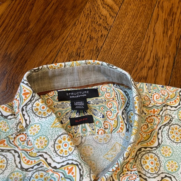 Men’s paisley dress shirt size L Slim Fit - Picture 3 of 4